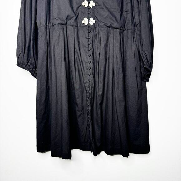 Marea Solana Mini Dress in Black Seashell Cotton Size XL - Picture 7 of 13